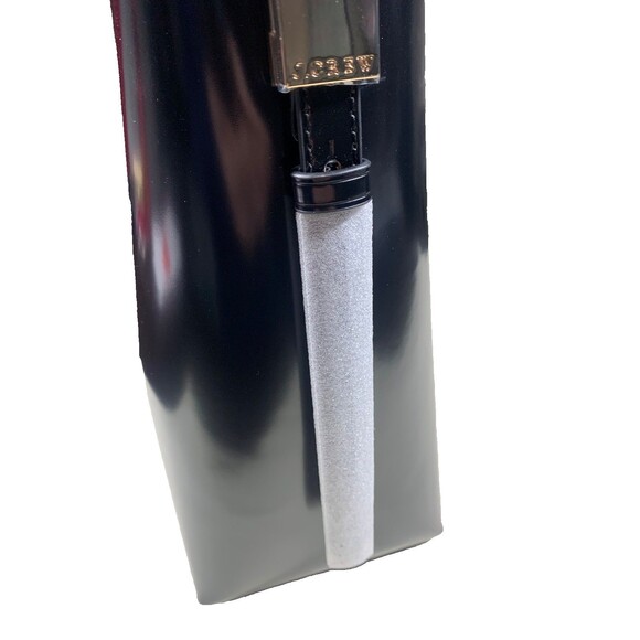 J. Crew Edie Bucket Bag Black Italian Patent Leather Dustbag Inc NWT - Picture 9 of 14